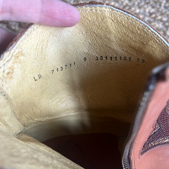 Liberty Black Women’s 9 Ankle Leather Boots Brown Metallic Copper Overlay - Picture 14 of 16